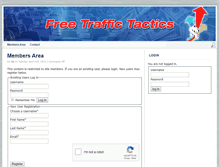 Tablet Screenshot of freetraffictactics.net